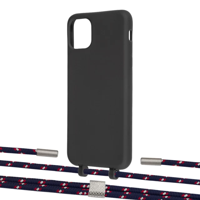 Чехол Upex Alter Eyelets for iPhone 11 Pro Max Onyx with Twine Blue Marine and Fausset Silver (UP107181)