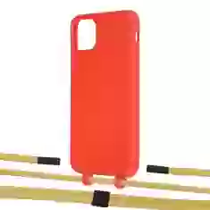 Чохол Upex Alter Eyelets for iPhone 11 Pro Max Red with Twine Sunflower and Fausset Matte Black (UP107206)