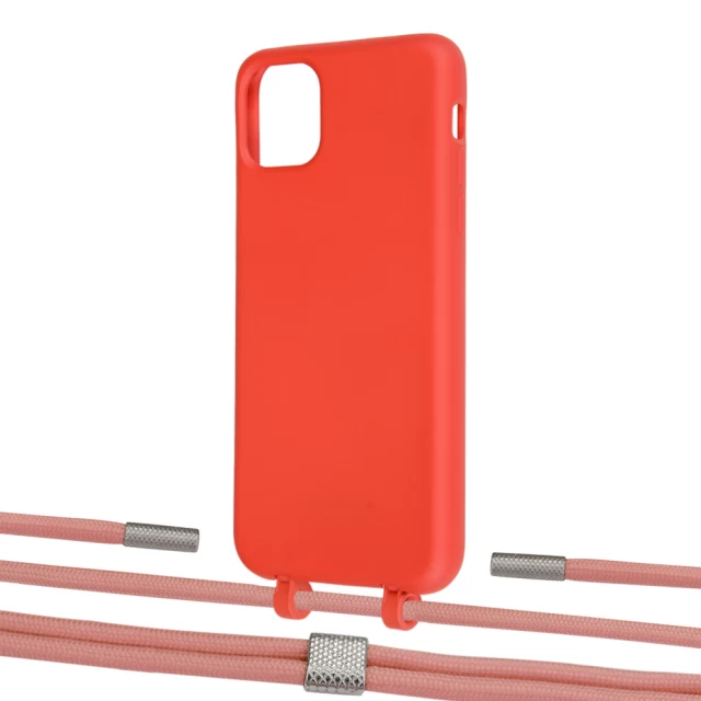 Чохол Upex Alter Eyelets for iPhone 11 Pro Max Red with Twine Cantaloupe and Fausset Silver (UP107222)