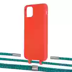 Чехол Upex Alter Eyelets for iPhone 11 Pro Max Red with Twine Cyan and Fausset Silver (UP107228)