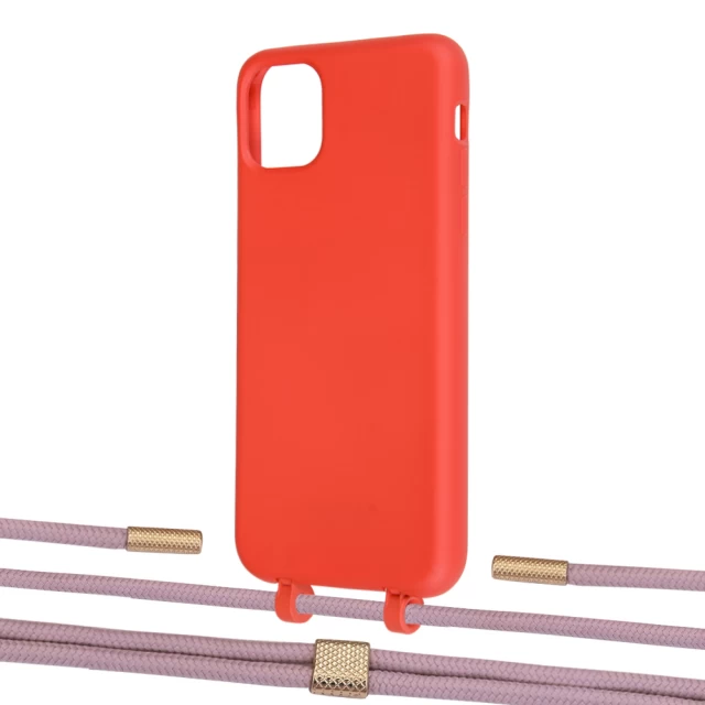 Чехол Upex Alter Eyelets for iPhone 11 Pro Max Red with Twine Rose Gold and Fausset Gold (UP107236)