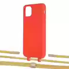 Чохол Upex Alter Eyelets for iPhone 11 Pro Max Red with Twine Sunflower and Fausset Gold (UP107240)