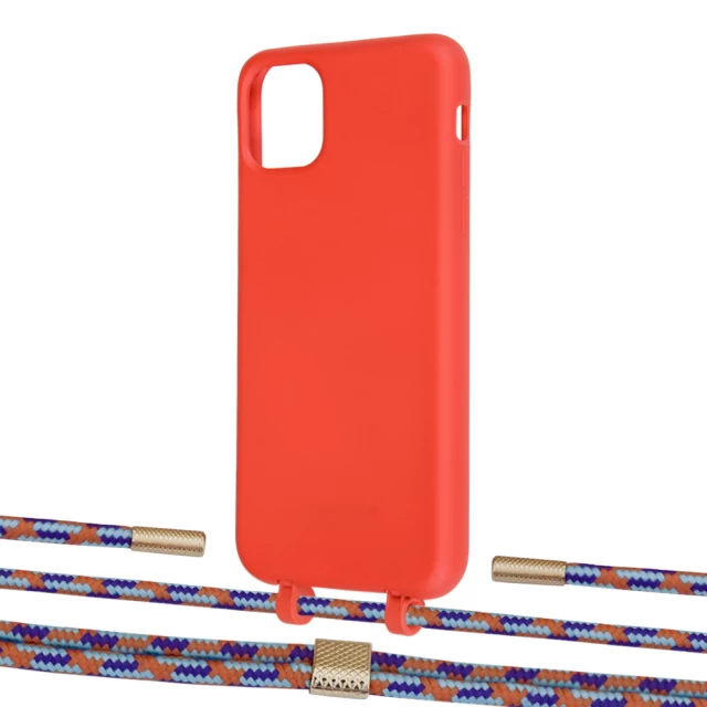 Чехол Upex Alter Eyelets for iPhone 11 Pro Max Red with Twine Blue Sunset and Fausset Gold (UP107247)