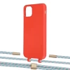 Чохол Upex Alter Eyelets for iPhone 11 Pro Max Red with Twine Turquoise and Fausset Gold (UP107248)