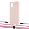Чехол Upex Alter Eyelets for iPhone 11 Pro Max Crepe with Twine Coral and Fausset Matte Black (UP107254)