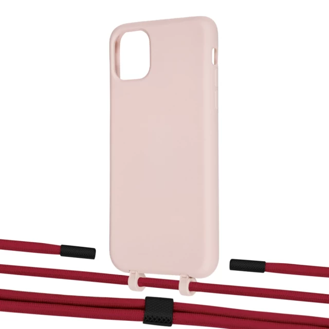 Чохол Upex Alter Eyelets for iPhone 11 Pro Max Crepe with Twine Red and Fausset Matte Black (UP107255)