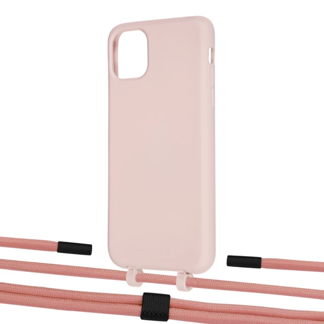 Чехол Upex Alter Eyelets for iPhone 11 Pro Max Crepe with Twine Cantaloupe and Fausset Matte Black (UP107256)