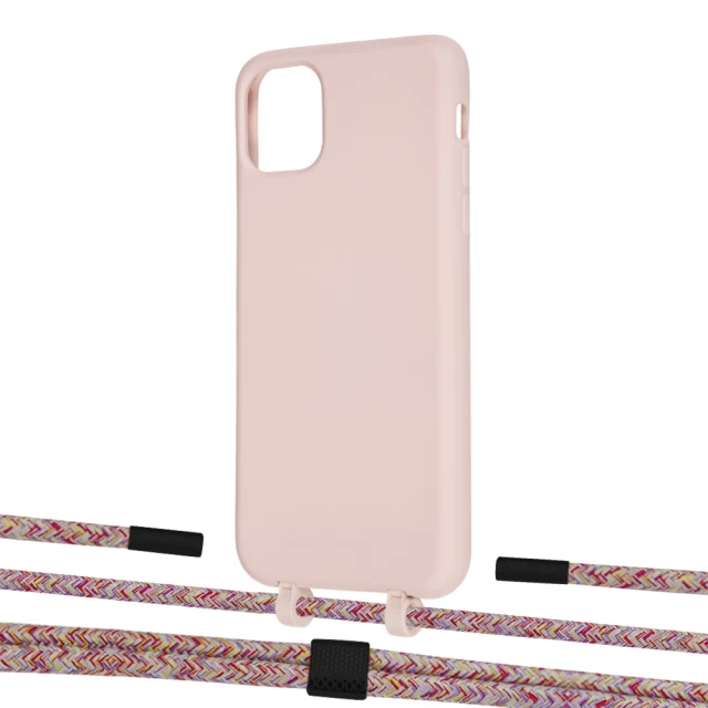 Чохол Upex Alter Eyelets for iPhone 11 Pro Max Crepe with Twine Mulberry and Fausset Matte Black (UP107261)