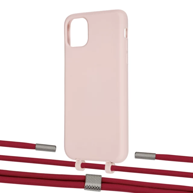 Чохол Upex Alter Eyelets for iPhone 11 Pro Max Crepe with Twine Red and Fausset Silver (UP107272)