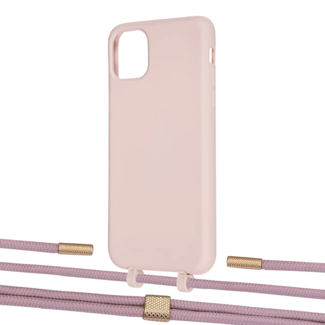Чехол Upex Alter Eyelets for iPhone 11 Pro Max Crepe with Twine Rose Gold and Fausset Gold (UP107287)