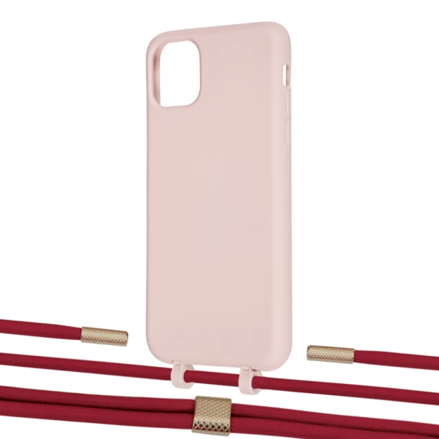 Чехол Upex Alter Eyelets for iPhone 11 Pro Max Crepe with Twine Red and Fausset Gold (UP107289)