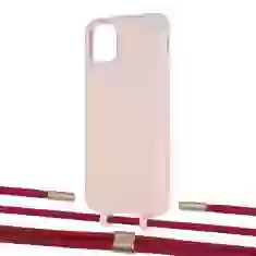 Чехол Upex Alter Eyelets for iPhone 11 Pro Max Crepe with Twine Red and Fausset Gold (UP107289)