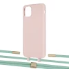 Чехол Upex Alter Eyelets for iPhone 11 Pro Max Crepe with Twine Pistachio and Fausset Gold (UP107292)