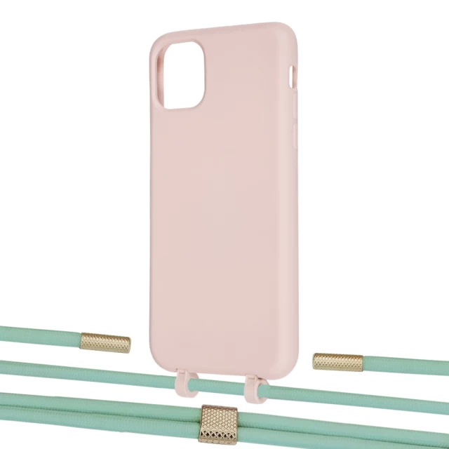 Чехол Upex Alter Eyelets for iPhone 11 Pro Max Crepe with Twine Pistachio and Fausset Gold (UP107292)