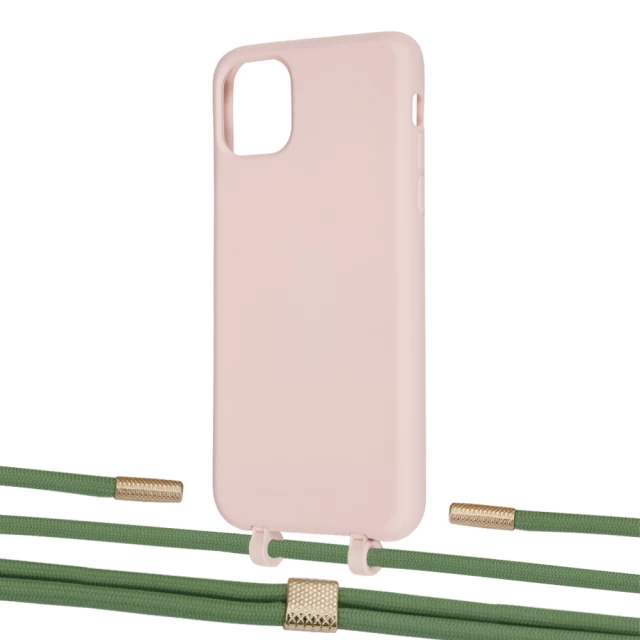 Чохол Upex Alter Eyelets for iPhone 11 Pro Max Crepe with Twine Mint and Fausset Gold (UP107294)