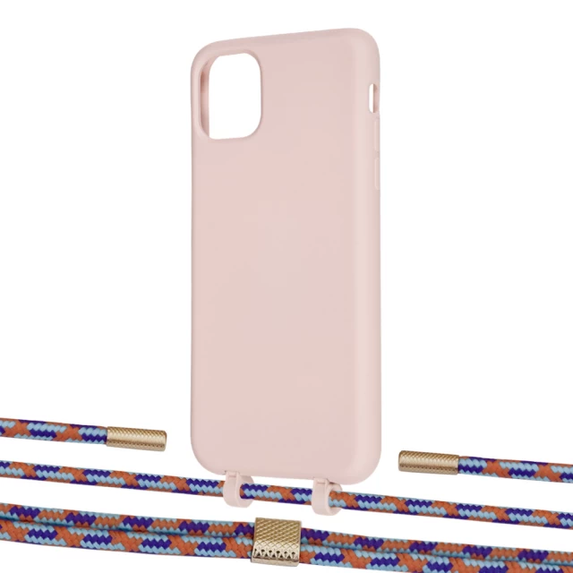 Чохол Upex Alter Eyelets for iPhone 11 Pro Max Crepe with Twine Blue Sunset and Fausset Gold (UP107298)