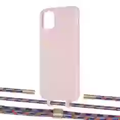 Чехол Upex Alter Eyelets for iPhone 11 Pro Max Crepe with Twine Blue Sunset and Fausset Gold (UP107298)