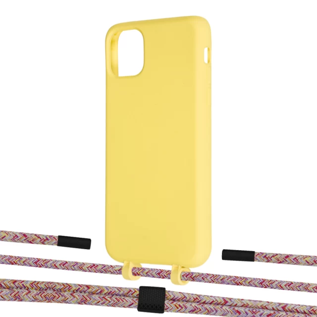 Чохол Upex Alter Eyelets for iPhone 11 Pro Max Daffodil with Twine Mulberry and Fausset Matte Black (UP107312)