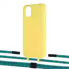 Чехол Upex Alter Eyelets for iPhone 11 Pro Max Daffodil with Twine Cyan and Fausset Matte Black (UP107313)