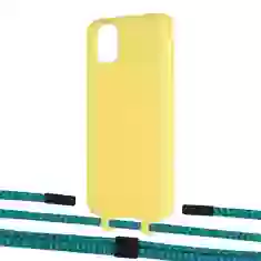 Чохол Upex Alter Eyelets for iPhone 11 Pro Max Daffodil with Twine Cyan and Fausset Matte Black (UP107313)