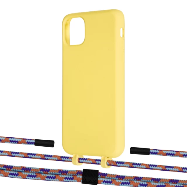 Чехол Upex Alter Eyelets for iPhone 11 Pro Max Daffodil with Twine Blue Sunset and Fausset Matte Black (UP107315)