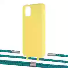 Чехол Upex Alter Eyelets for iPhone 11 Pro Max Daffodil with Twine Cyan and Fausset Silver (UP107330)