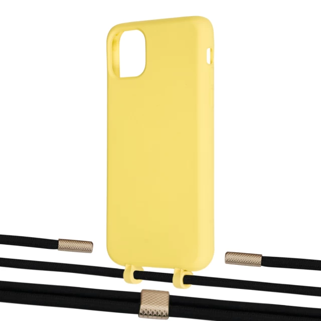 Чохол Upex Alter Eyelets for iPhone 11 Pro Max Daffodil with Twine Black  and Fausset Gold (UP107336)