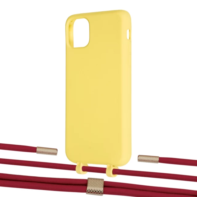 Чехол Upex Alter Eyelets for iPhone 11 Pro Max Daffodil with Twine Red and Fausset Gold (UP107340)
