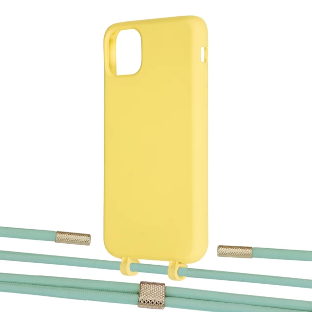 Чохол Upex Alter Eyelets for iPhone 11 Pro Max Daffodil with Twine Pistachio and Fausset Gold (UP107343)