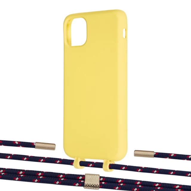 Чехол Upex Alter Eyelets for iPhone 11 Pro Max Daffodil with Twine Blue Marine and Fausset Gold (UP107351)