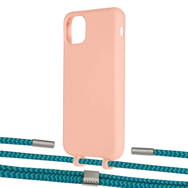 Чехол Upex Alter Eyelets for iPhone 11 Pro Max Tangerine with Twine Cyan and Fausset Silver (UP107381)