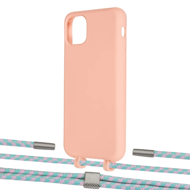 Чохол Upex Alter Eyelets for iPhone 11 Pro Max Tangerine with Twine Turquoise and Fausset Silver (UP107384)