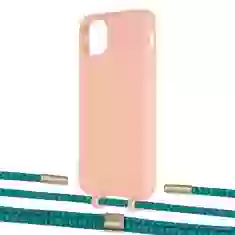 Чехол Upex Alter Eyelets for iPhone 11 Pro Max Tangerine with Twine Cyan and Fausset Gold (UP107398)