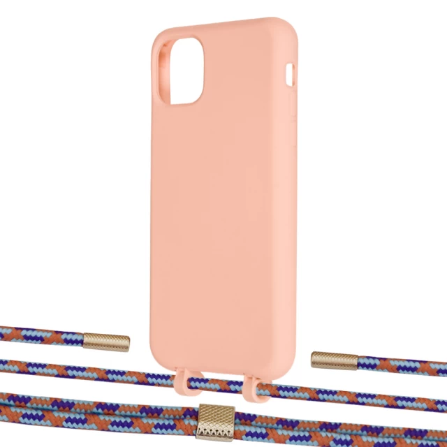 Чехол Upex Alter Eyelets for iPhone 11 Pro Max Tangerine with Twine Blue Sunset and Fausset Gold (UP107400)