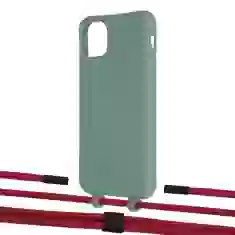 Чехол Upex Alter Eyelets for iPhone 11 Pro Max Basil with Twine Red and Fausset Matte Black (UP107408)