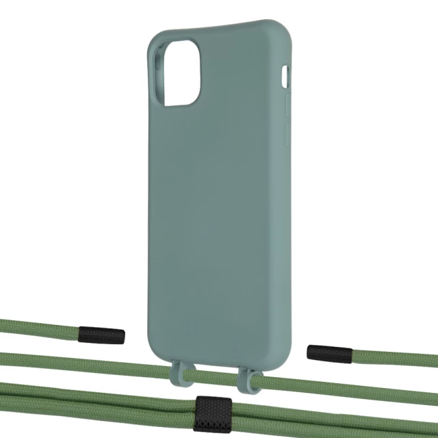 Чехол Upex Alter Eyelets for iPhone 11 Pro Max Basil with Twine Mint and Fausset Matte Black (UP107413)