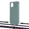 Чохол Upex Alter Eyelets for iPhone 11 Pro Max Basil with Twine Blue Marine and Fausset Matte Black (UP107419)