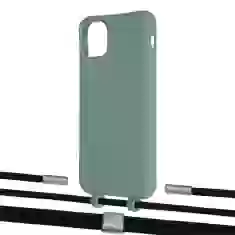 Чохол Upex Alter Eyelets for iPhone 11 Pro Max Basil with Twine Black  and Fausset Silver (UP107421)