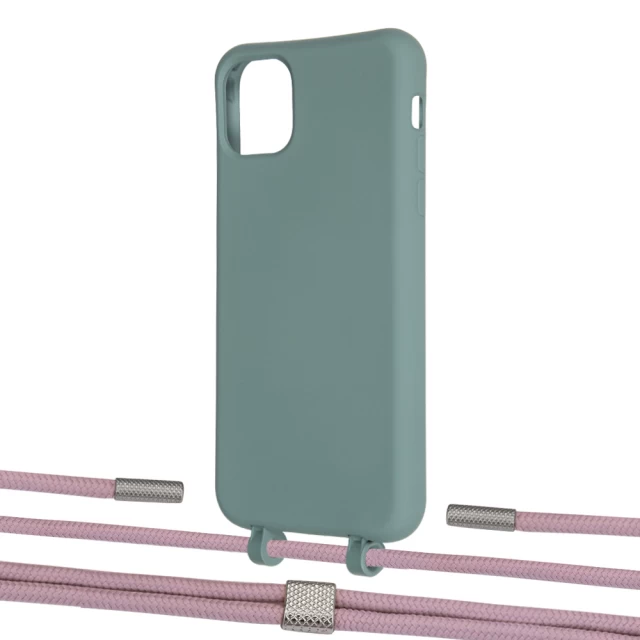 Чехол Upex Alter Eyelets for iPhone 11 Pro Max Basil with Twine Rose Gold and Fausset Silver (UP107423)