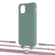 Чехол Upex Alter Eyelets for iPhone 11 Pro Max Basil with Twine Rose Gold and Fausset Silver (UP107423)