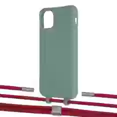 Чохол Upex Alter Eyelets for iPhone 11 Pro Max Basil with Twine Red and Fausset Silver (UP107425)