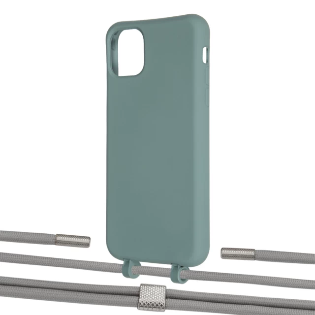 Чехол Upex Alter Eyelets for iPhone 11 Pro Max Basil with Twine Gray and Fausset Silver (UP107429)