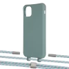 Чехол Upex Alter Eyelets for iPhone 11 Pro Max Basil with Twine Turquoise and Fausset Silver (UP107435)