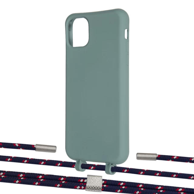 Чехол Upex Alter Eyelets for iPhone 11 Pro Max Basil with Twine Blue Marine and Fausset Silver (UP107436)