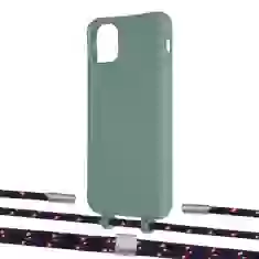 Чохол Upex Alter Eyelets for iPhone 11 Pro Max Basil with Twine Blue Marine and Fausset Silver (UP107436)