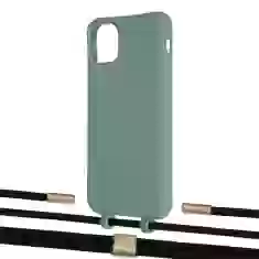 Чохол Upex Alter Eyelets for iPhone 11 Pro Max Basil with Twine Black  and Fausset Gold (UP107438)