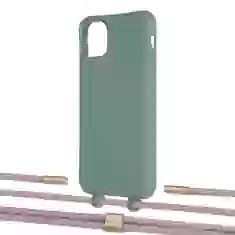 Чохол Upex Alter Eyelets for iPhone 11 Pro Max Basil with Twine Rose Gold and Fausset Gold (UP107440)