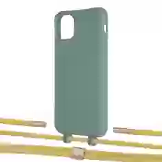 Чохол Upex Alter Eyelets for iPhone 11 Pro Max Basil with Twine Sunflower and Fausset Gold (UP107444)