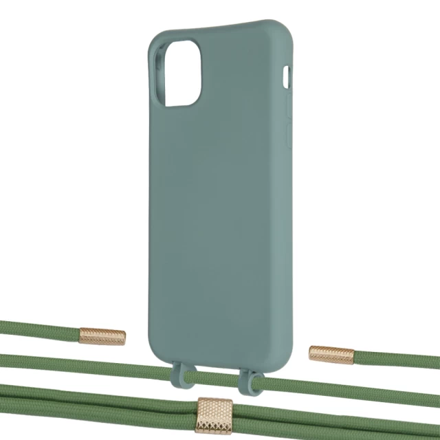 Чохол Upex Alter Eyelets for iPhone 11 Pro Max Basil with Twine Mint and Fausset Gold (UP107447)