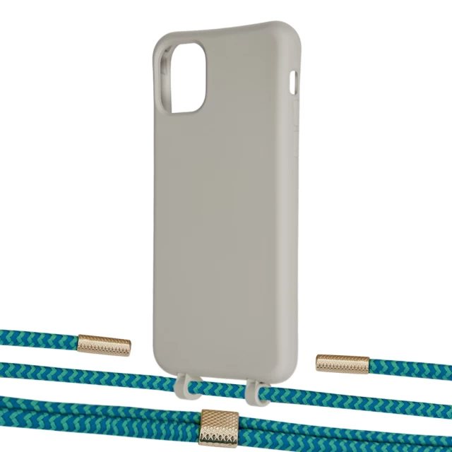 Чехол Upex Alter Eyelets for iPhone 11 Pro Max Anchor with Twine Cyan and Fausset Gold (UP107500)